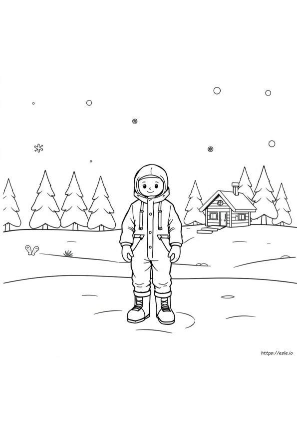 Snowsuit Coloring Page