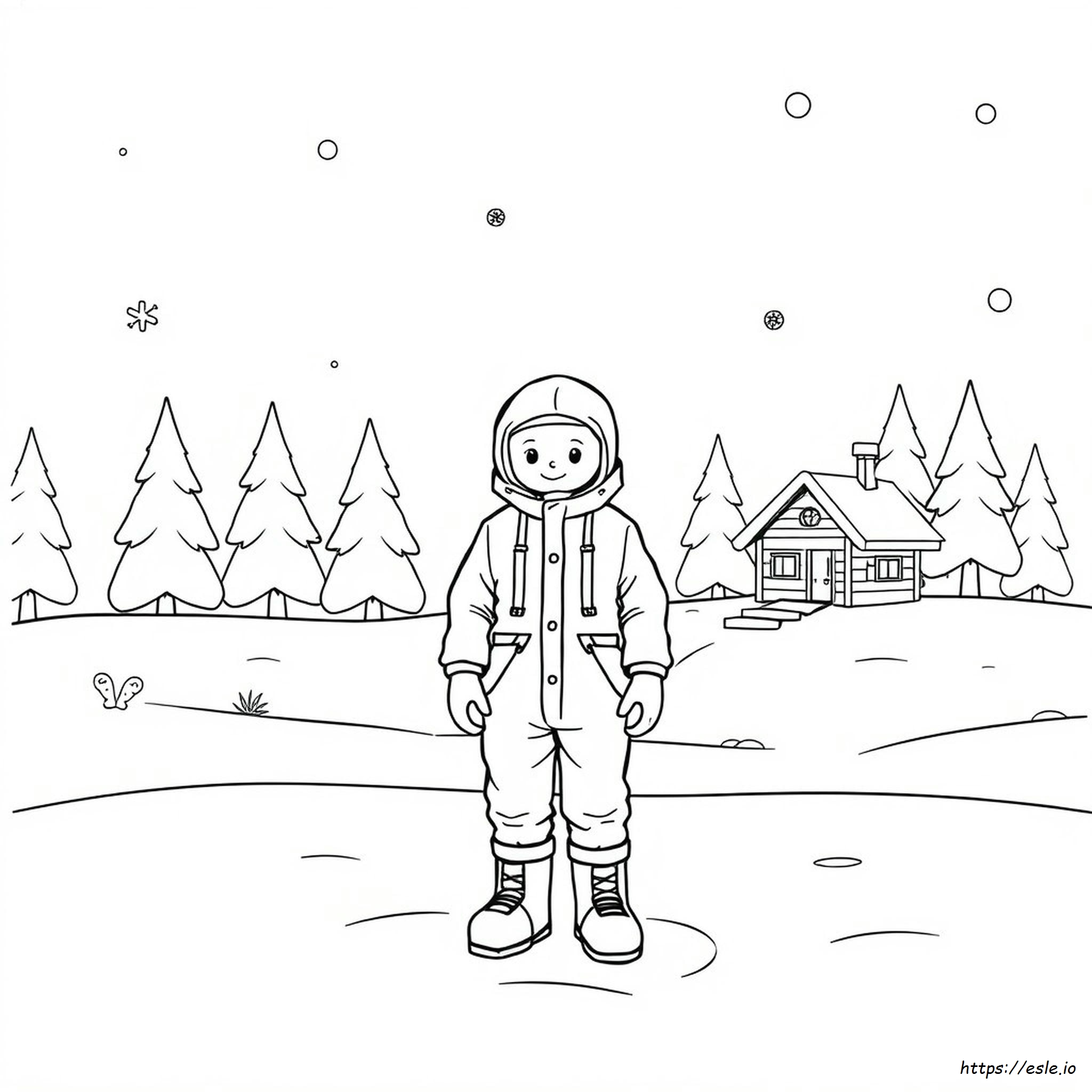 Snowsuit Coloring Page