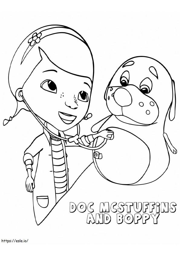 Doc McStuffins și Bobby de colorat