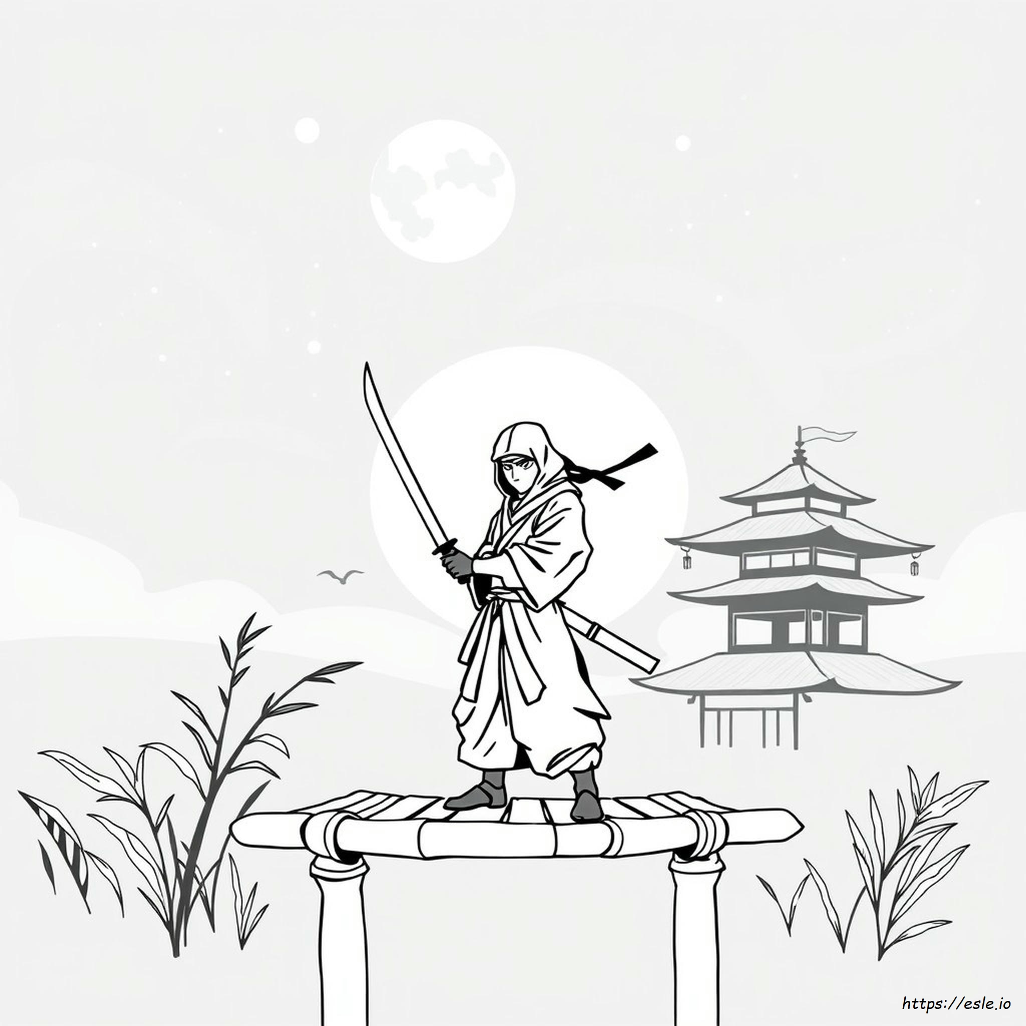 Ninja Hattori Colouring Pages