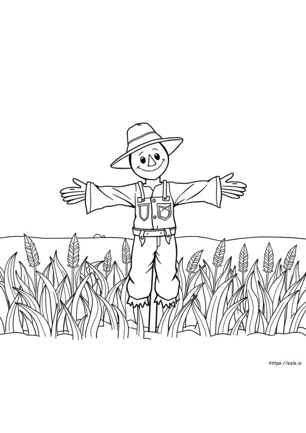 Coloring Page Of A Scarecrow