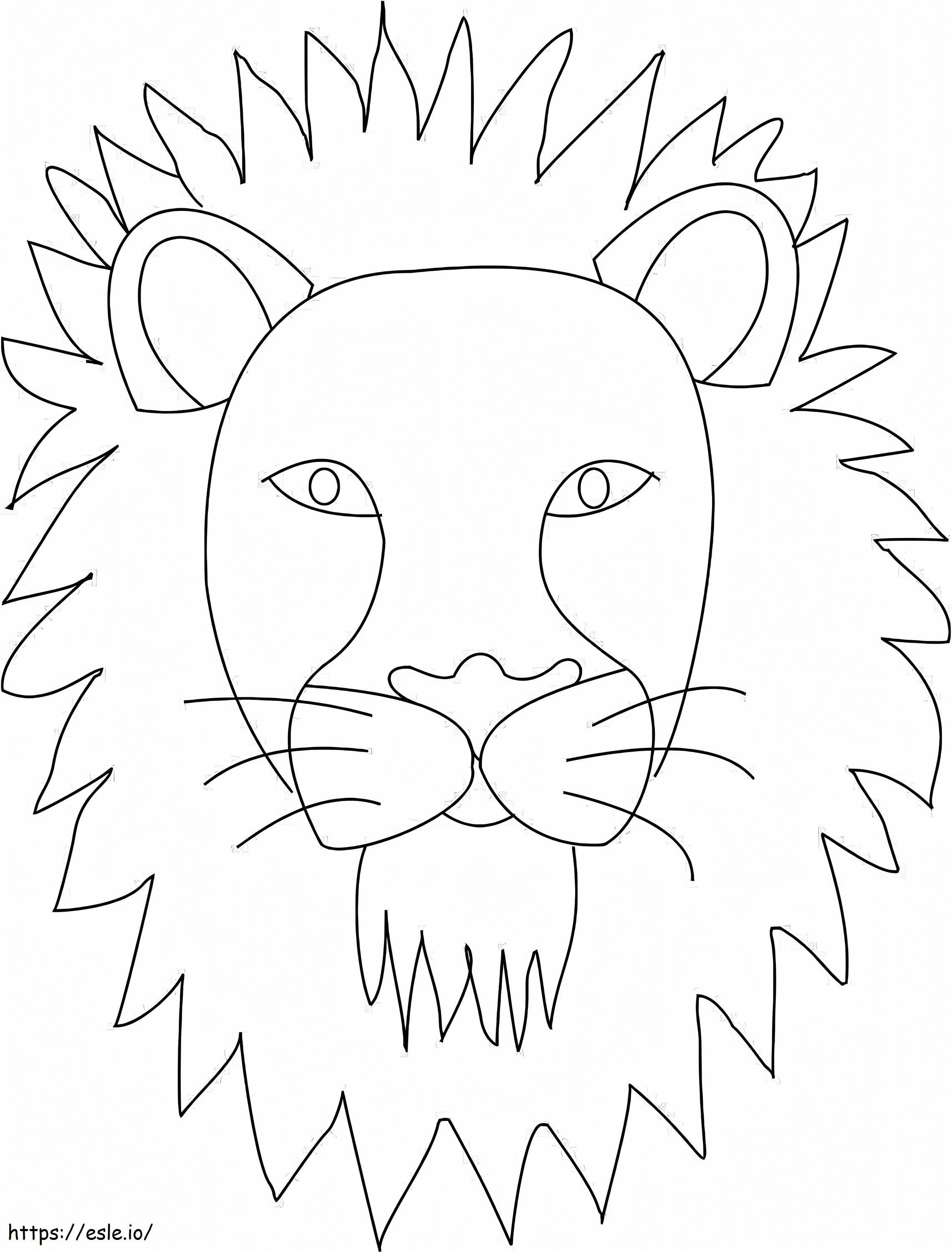 Tulostettava leijonakasvot värityskuva