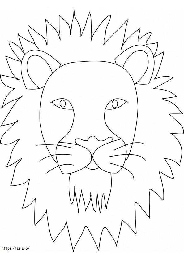 cara de leon imprimible para colorear