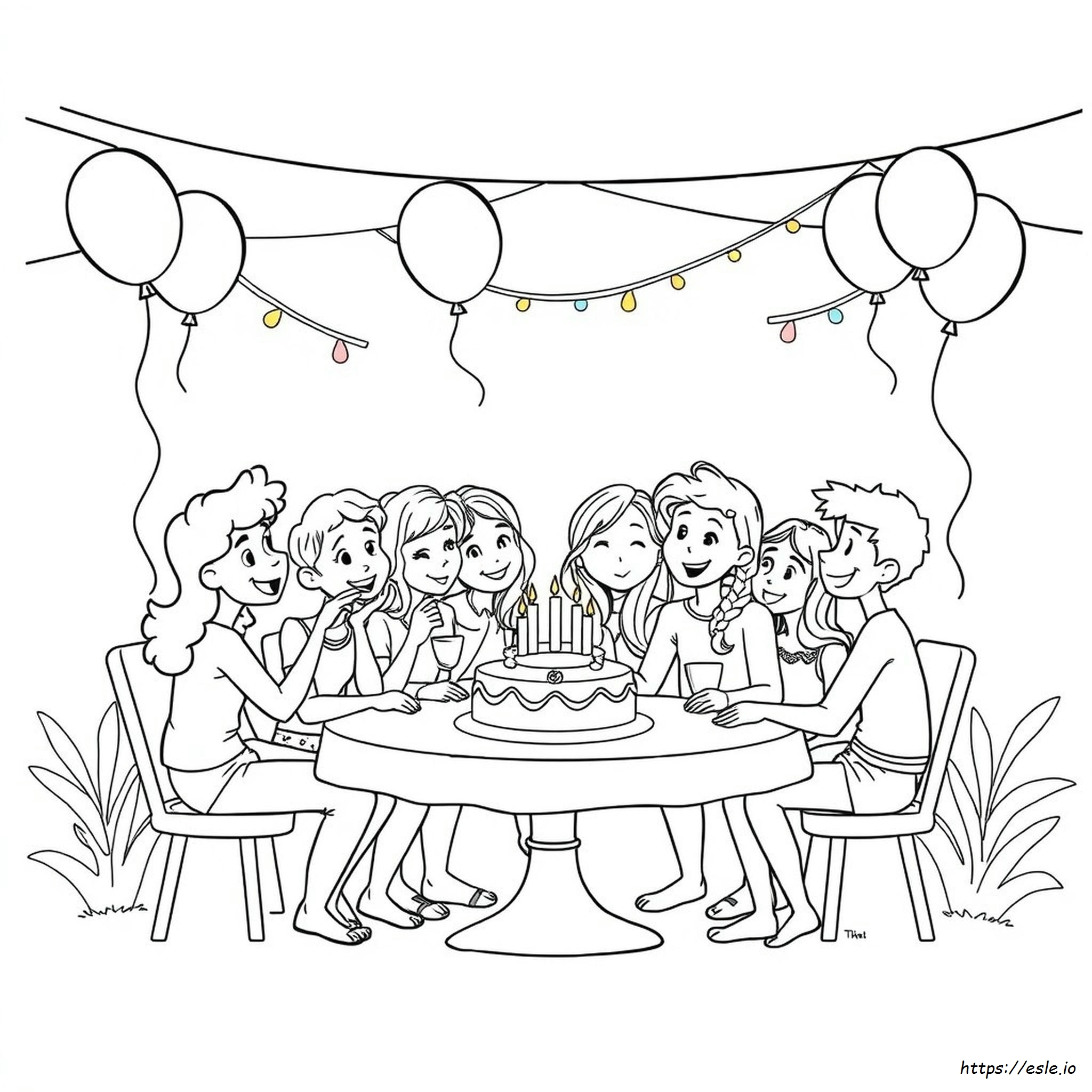 Party Colouring Pages