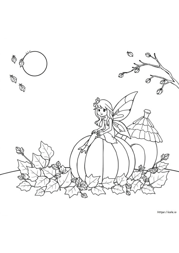 Autumn Fairy Coloring Pages