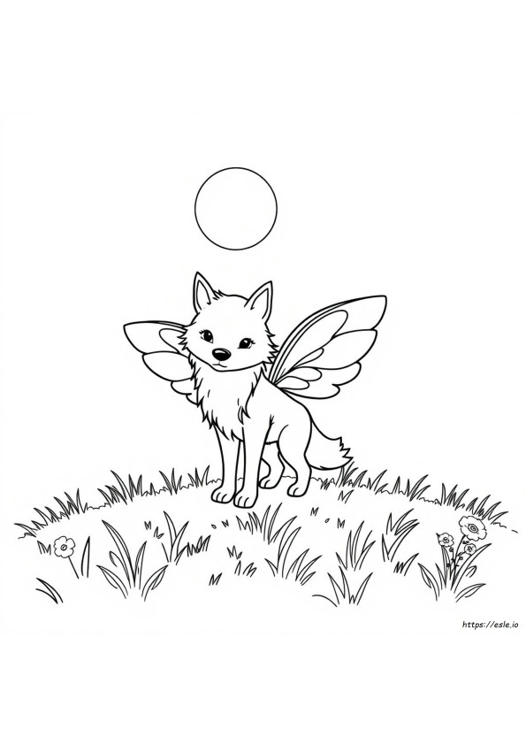 Ausmalbilder Wolf Mit Flugeln