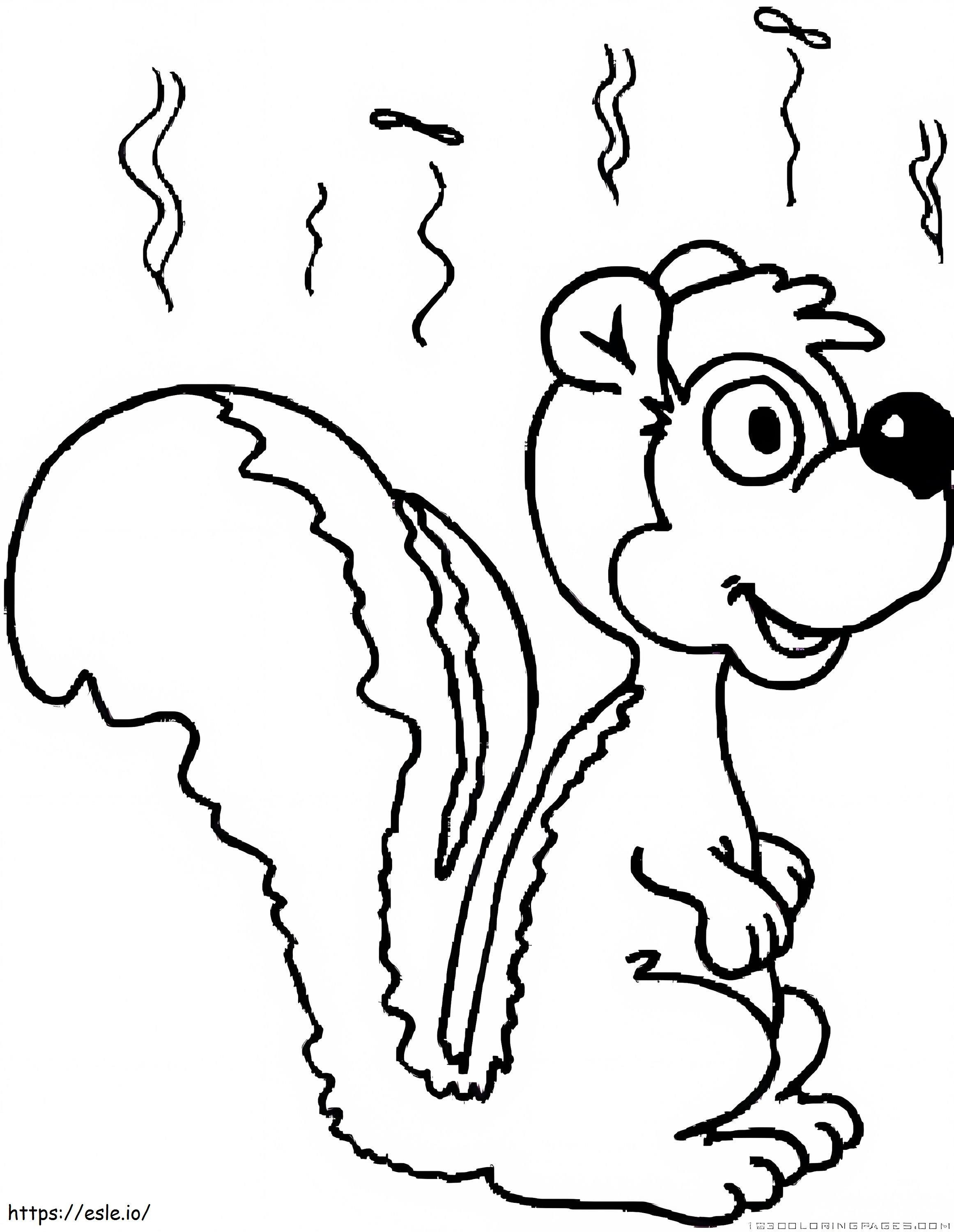 Sitting Skunk coloring page