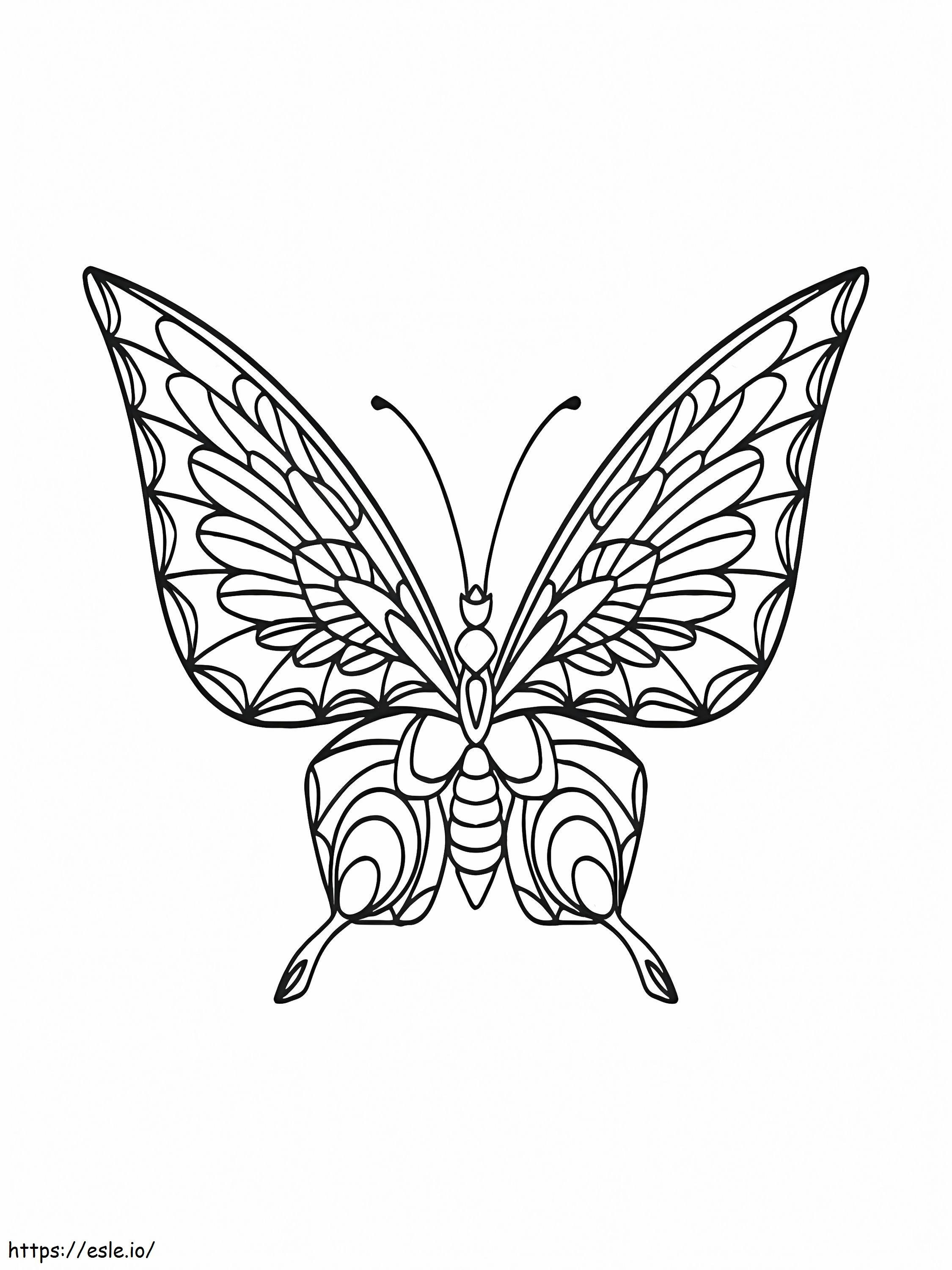 Artistic Butterfly coloring page