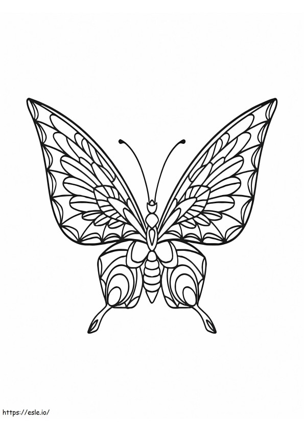 芸術的な蝶 ぬりえ - 塗り絵