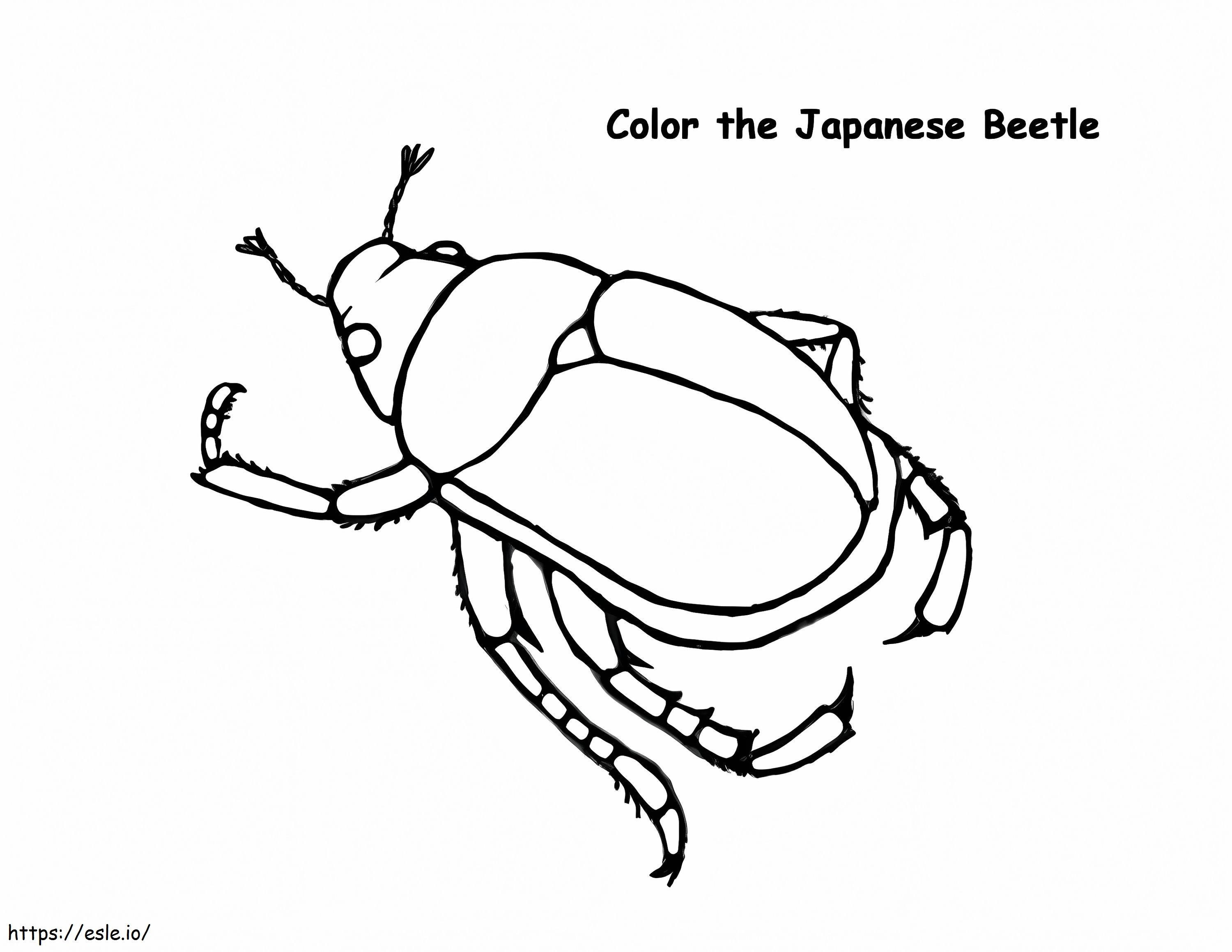 Tulosta japanilainen kovakuoriainen värityskuva