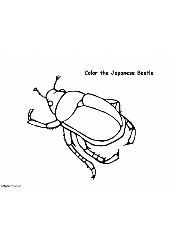 Cetak Kumbang Jepang Gambar Mewarnai