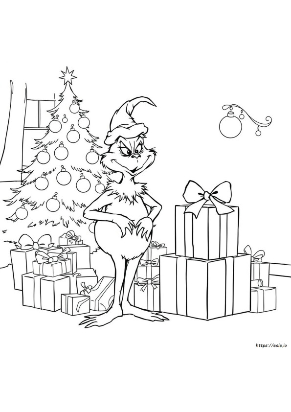 Grinch Coloring Page For Kids