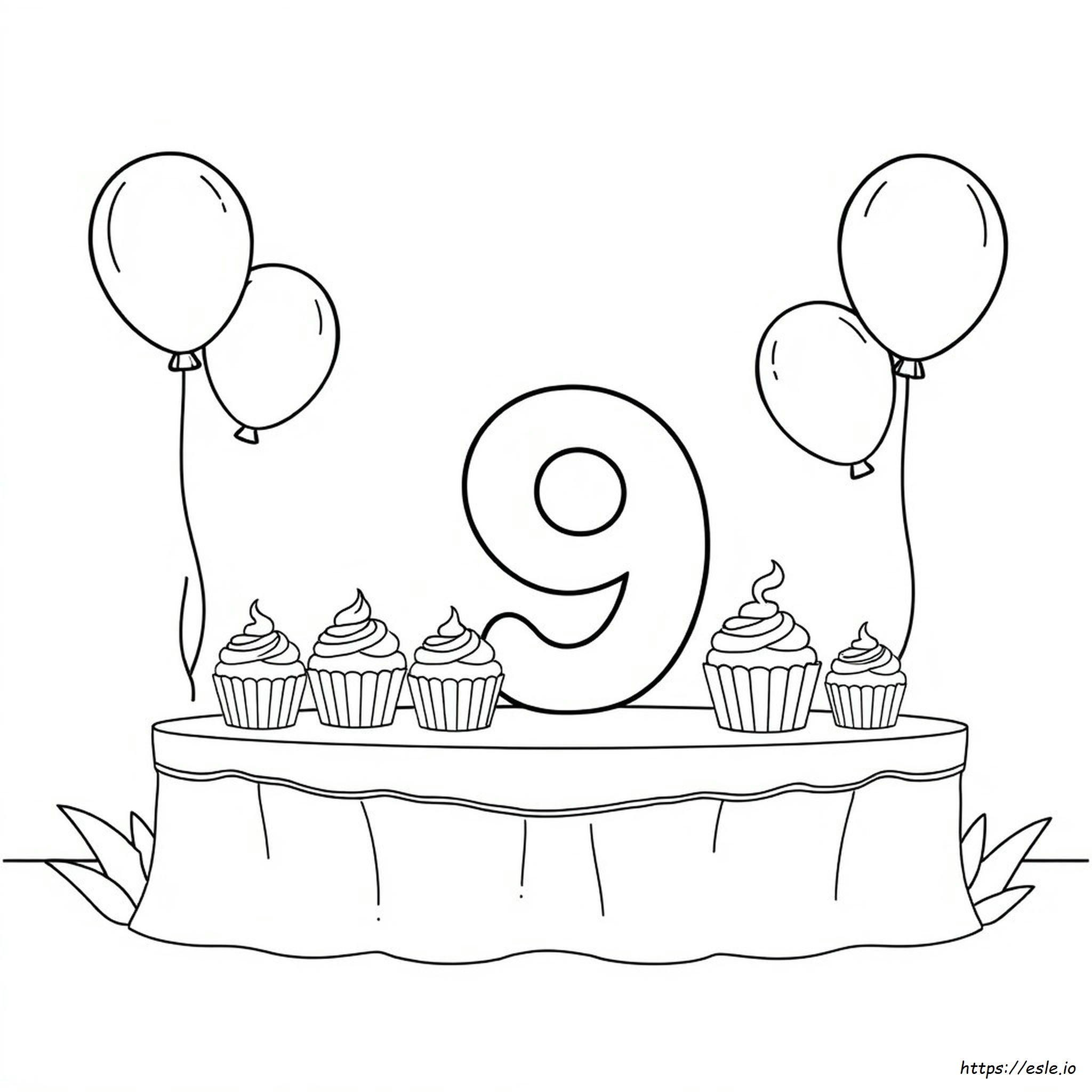 Number 9 Coloring Pages For Preschoolers