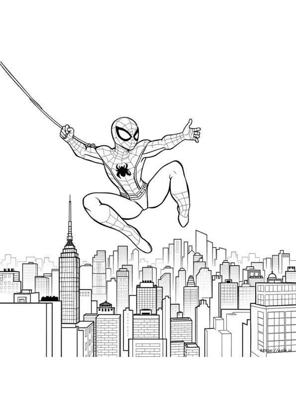 Spoderman Coloring Page