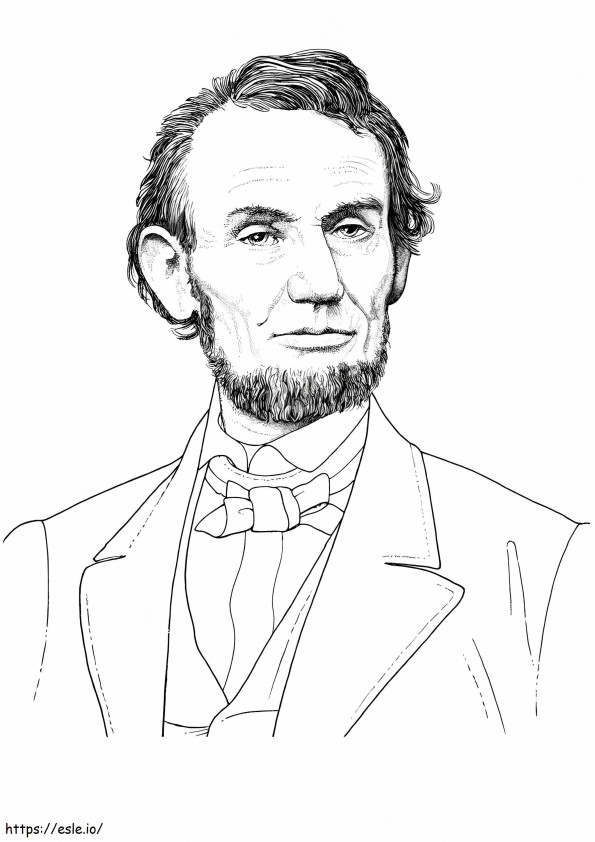 Abraham Lincoln A4 coloring page