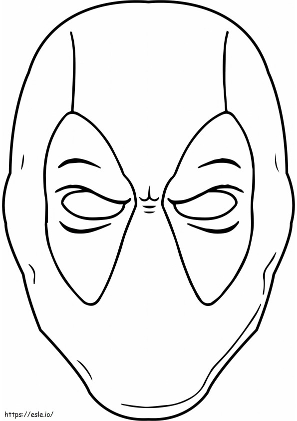 Mascara Deadpool da colorare