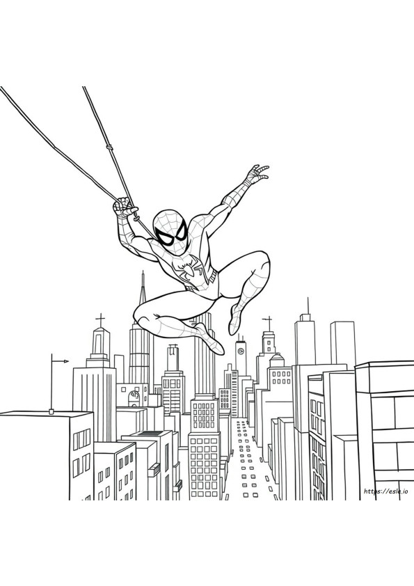 Spiderman Printout For Coloring