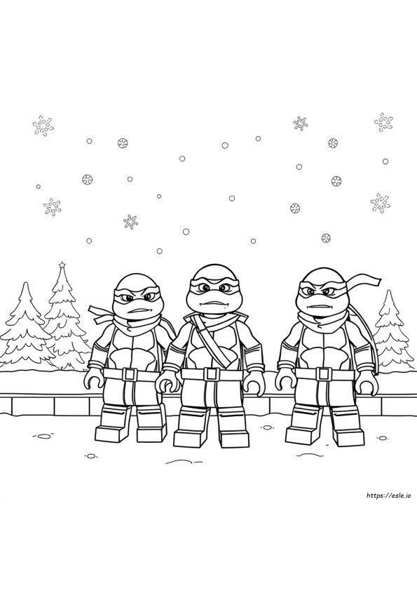 Ninja Schildkröte Weihnachten Ausmalbilder