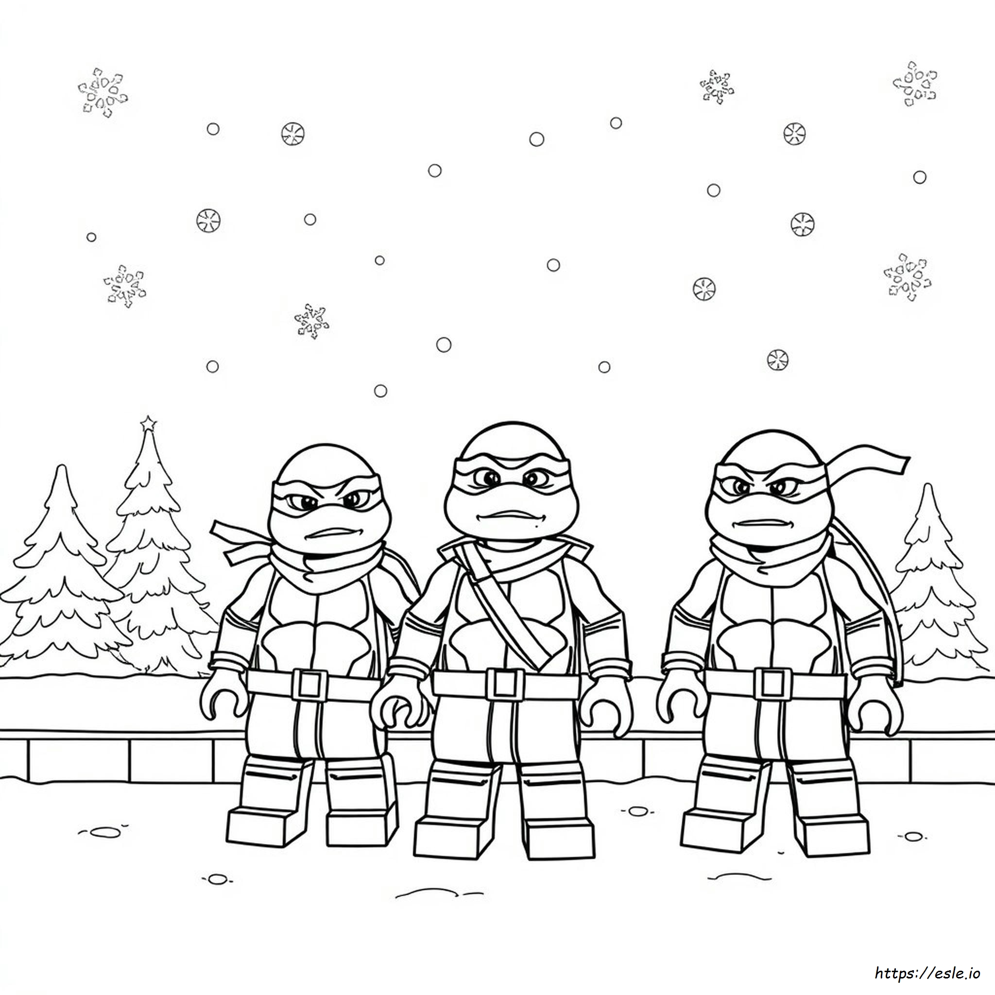 Ninja Schildkröte Weihnachten Ausmalbilder