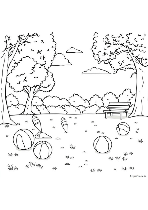 Objetos De Verão Para Colorir