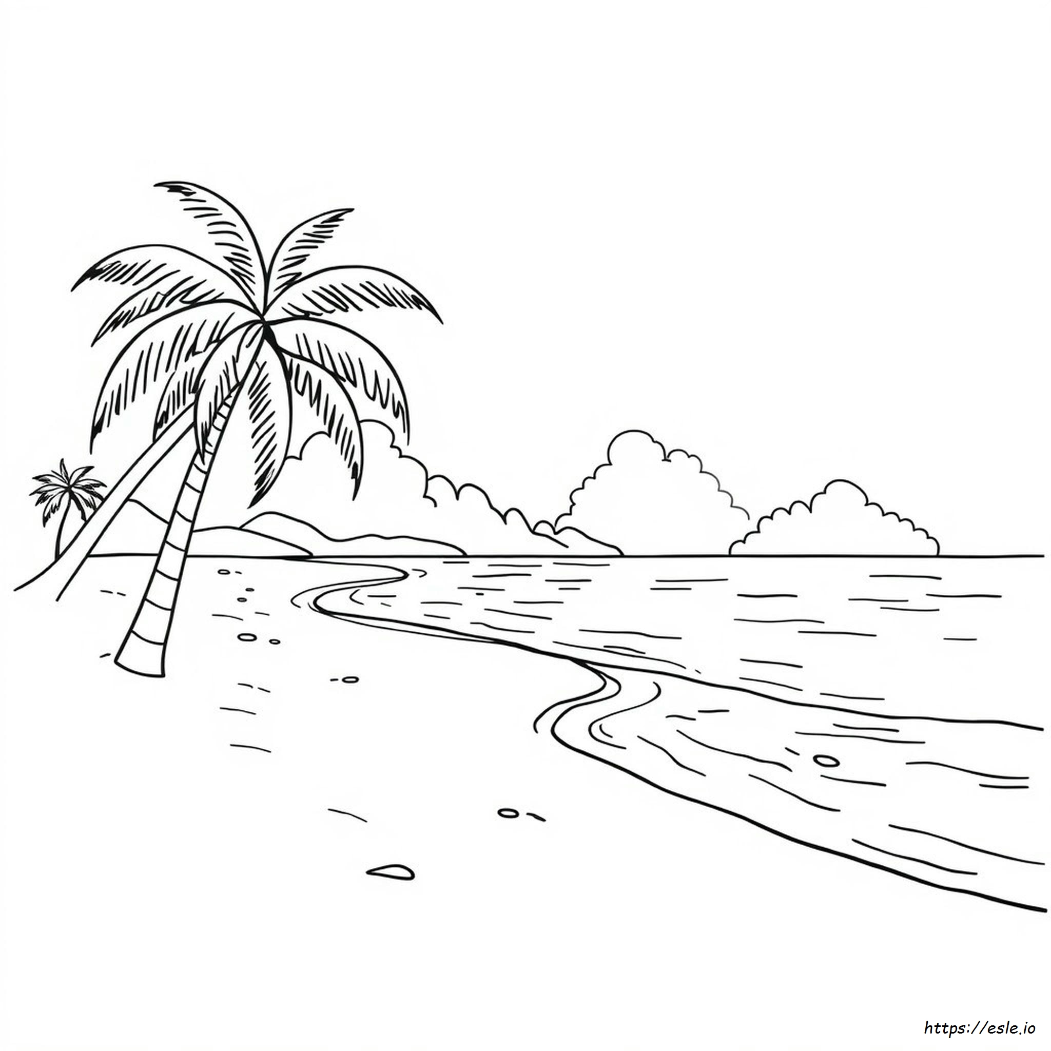 Beach Tropical Coloring Pages