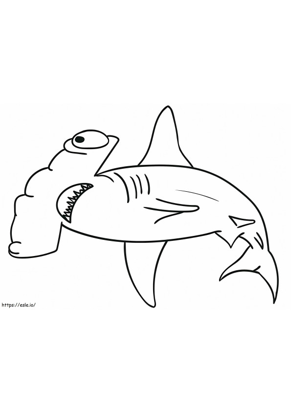 Coloriage Requin marteau gratuit à imprimer dessin