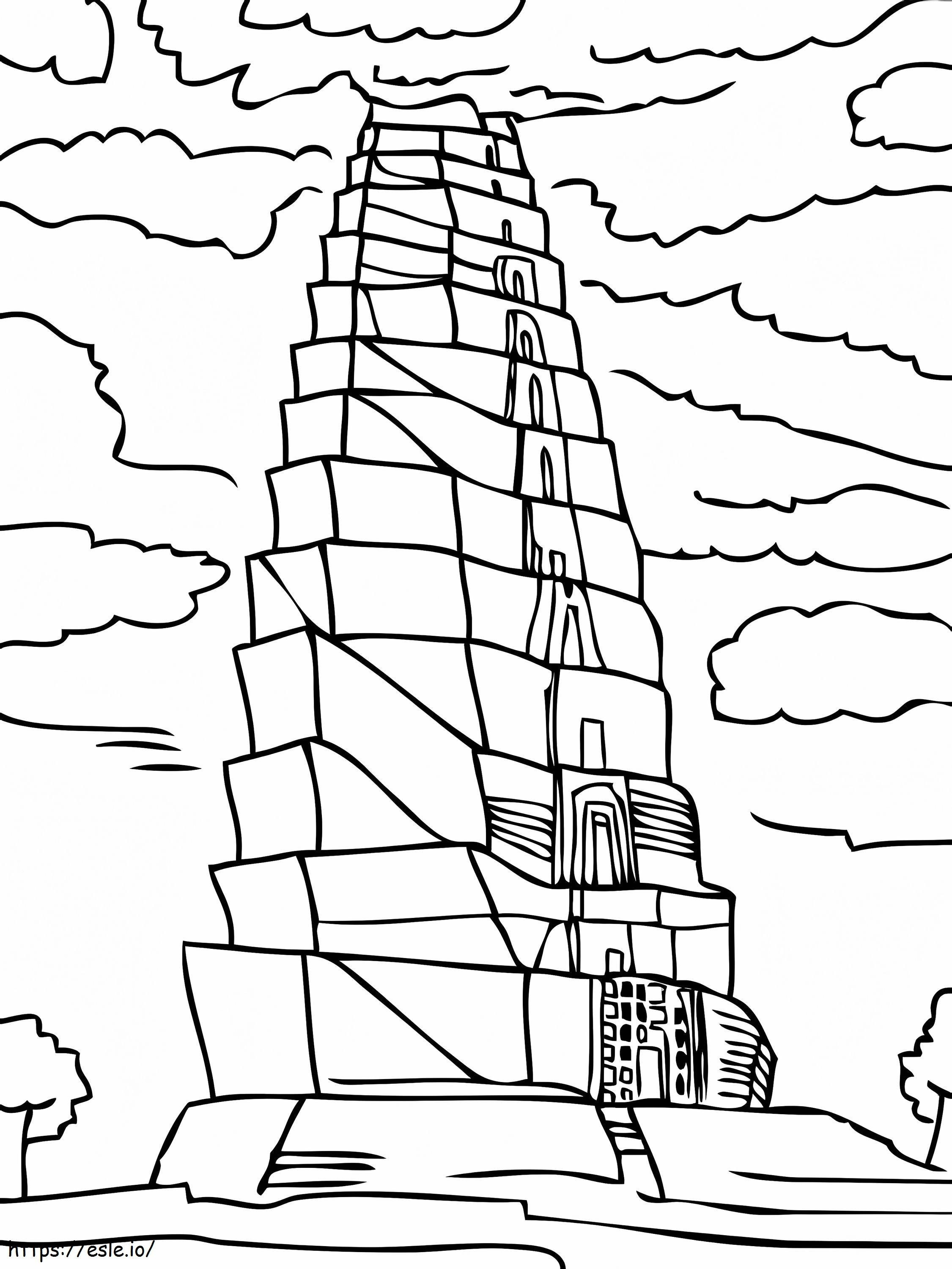 Torre di Babele 6 da colorare