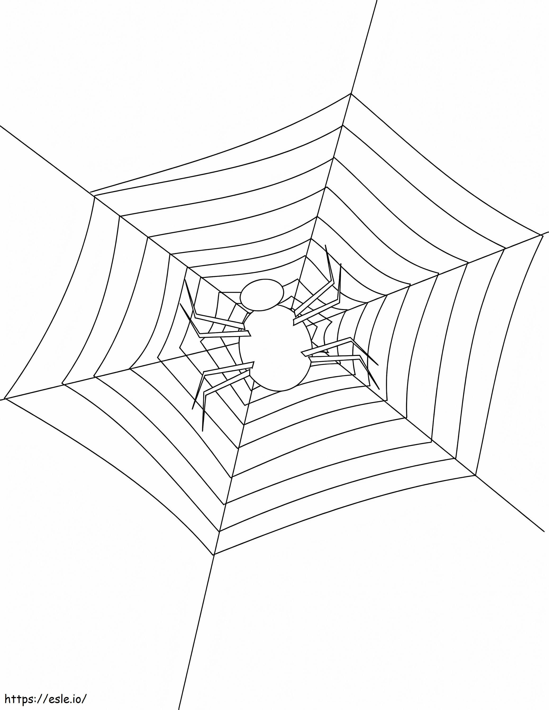 Afdrukbare eenvoudige spin kleurplaat kleurplaat