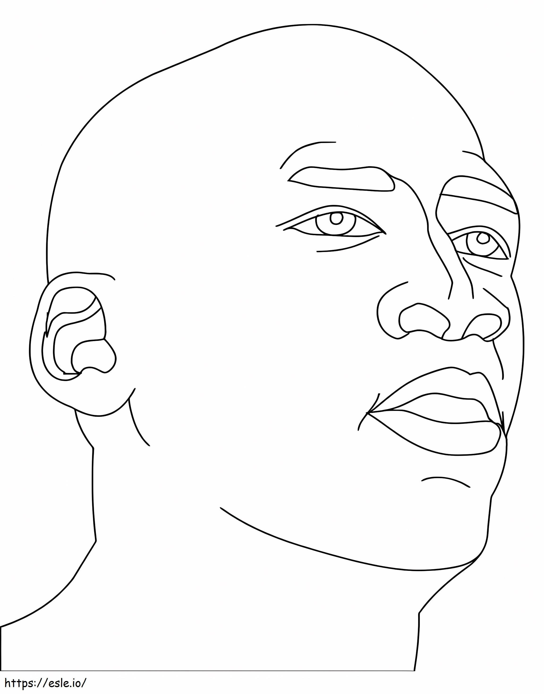 Coloriage Le visage de Michael Jordan à imprimer dessin