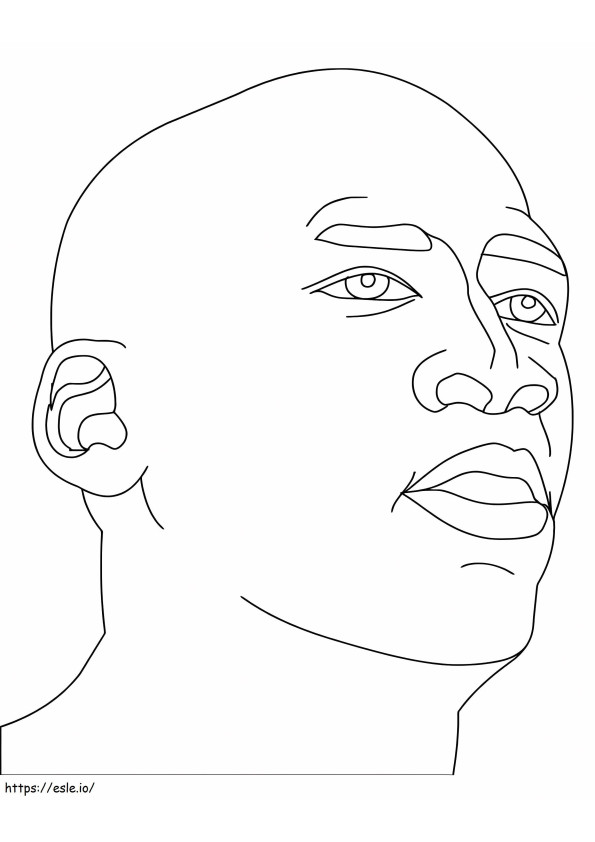 La faccia di Michael Jordan da colorare