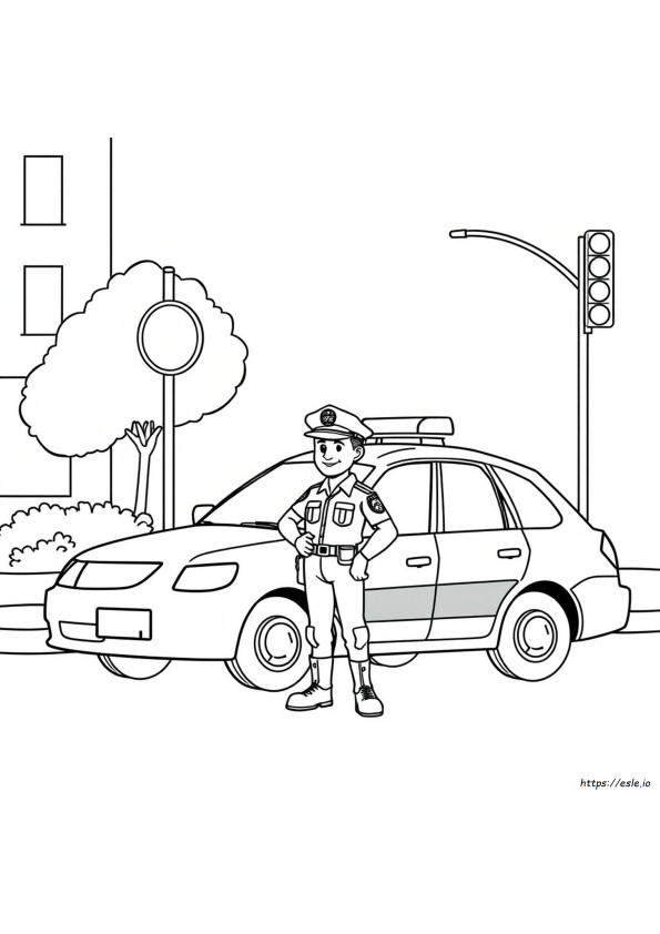 Poliisi Värityskuva