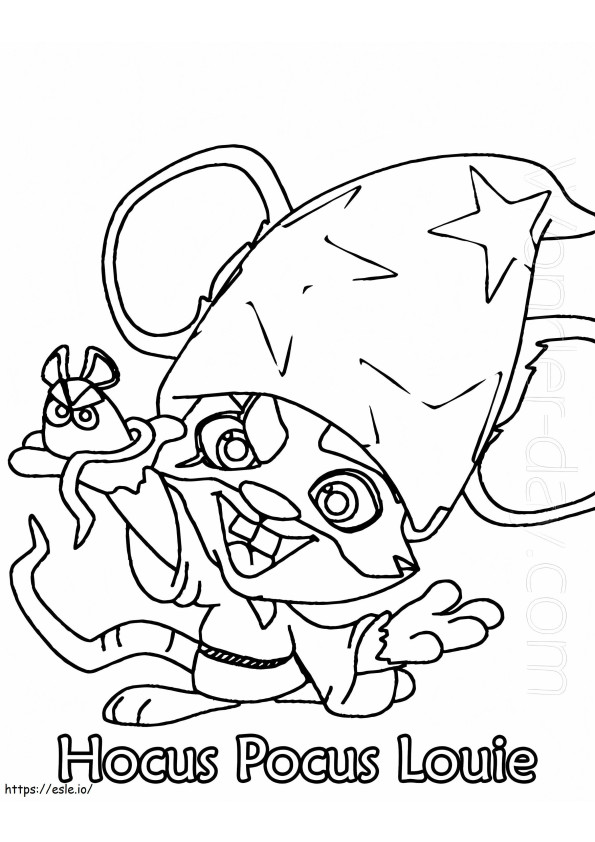 Hocus Pocus Louie Zooba coloring page