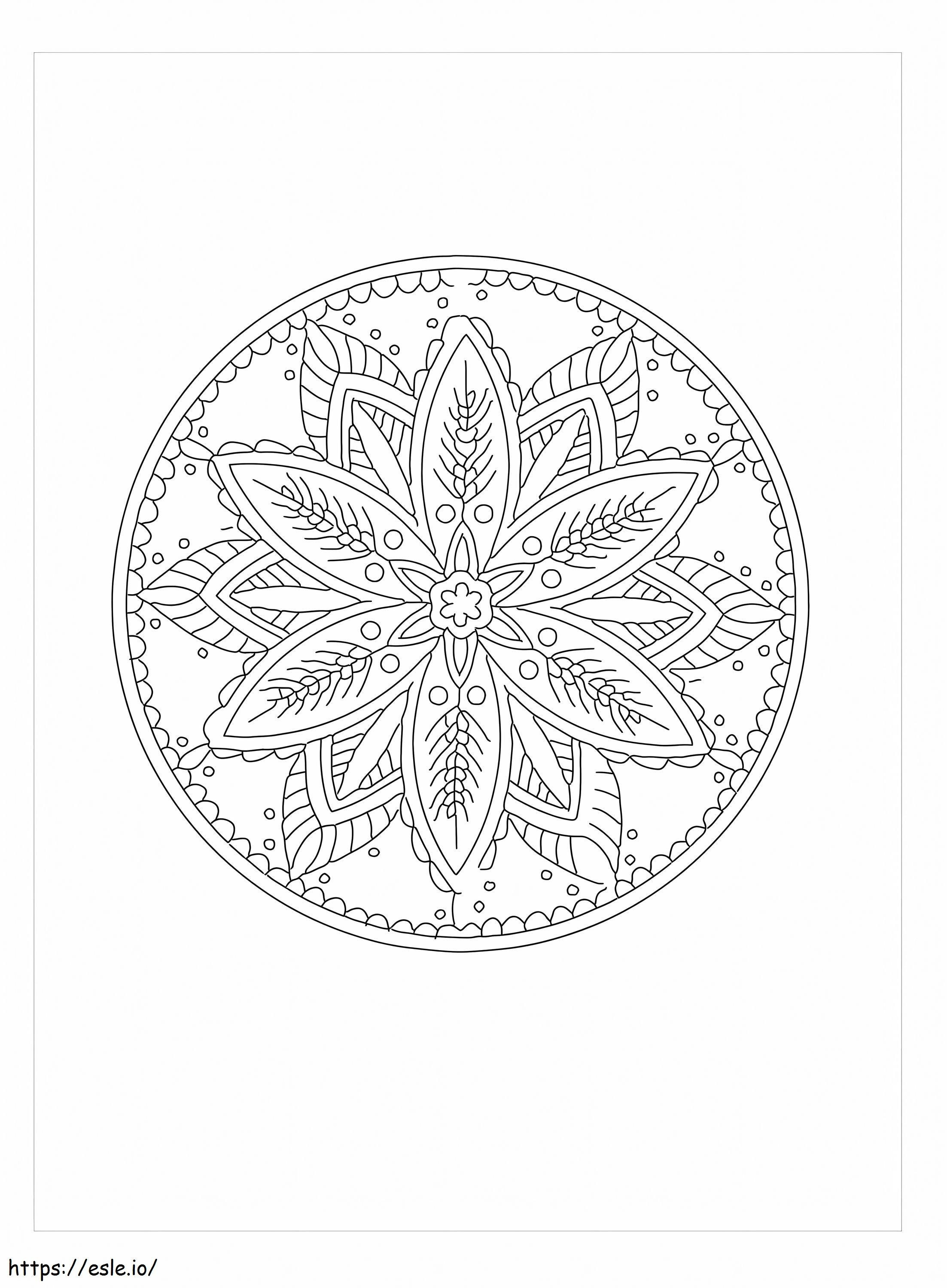 Coloriage Mandala de blé à imprimer dessin
