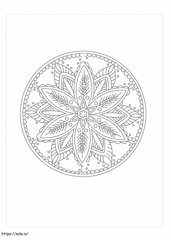 Wheat Mandala coloring page
