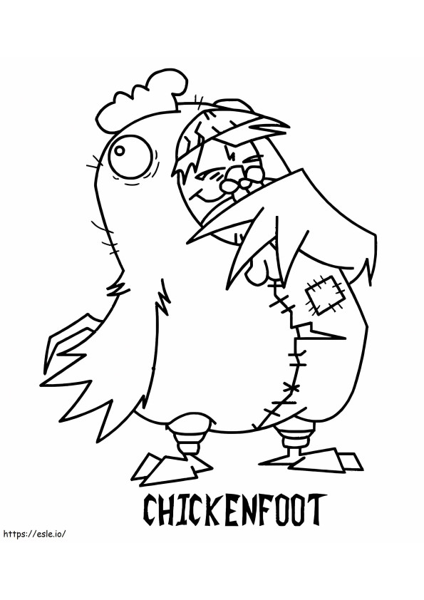 Coloriage Chickenfoot de l'envahisseur Zim à imprimer dessin