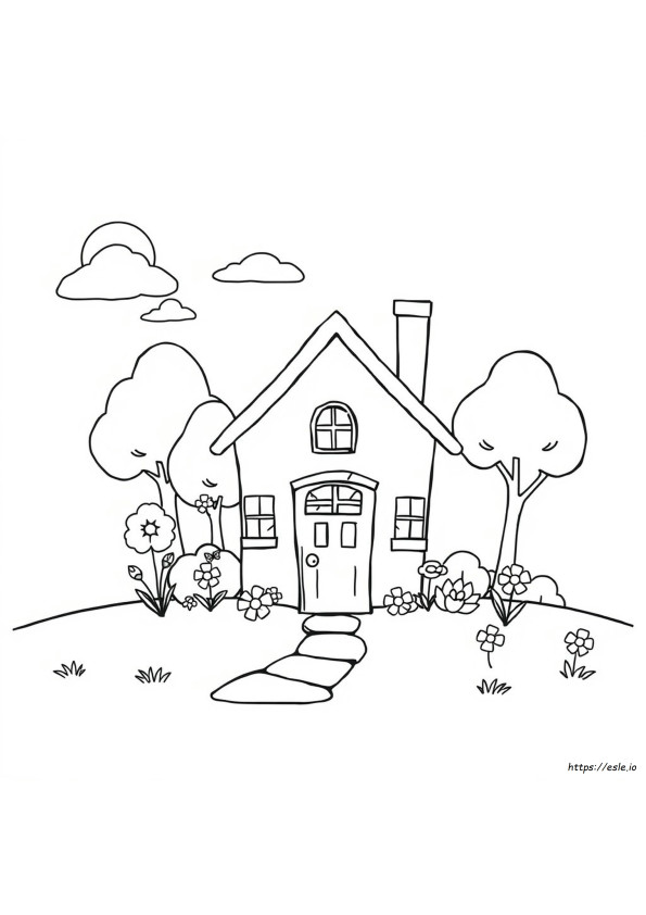 Casa Da Colorare Per La Scuola Materna