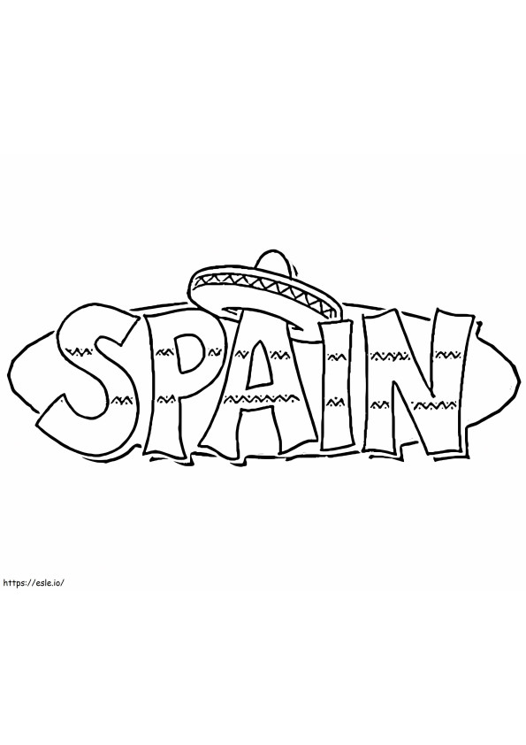 Coloriage Sombrero sur l'Espagne à imprimer dessin