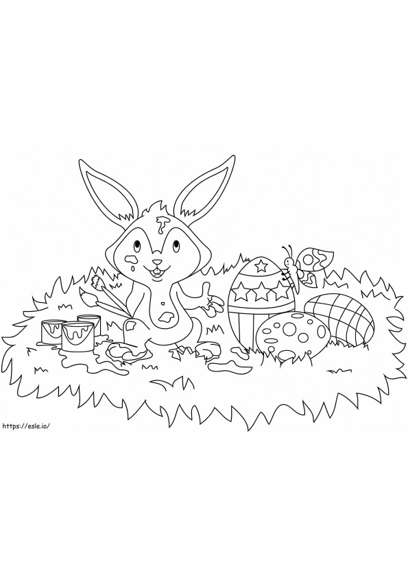 Osterhasen-Zeichnung ausmalbilder