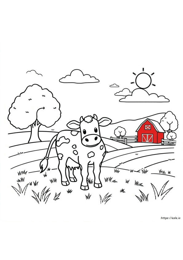 Desenhos Fofos De Fazenda Para Colorir