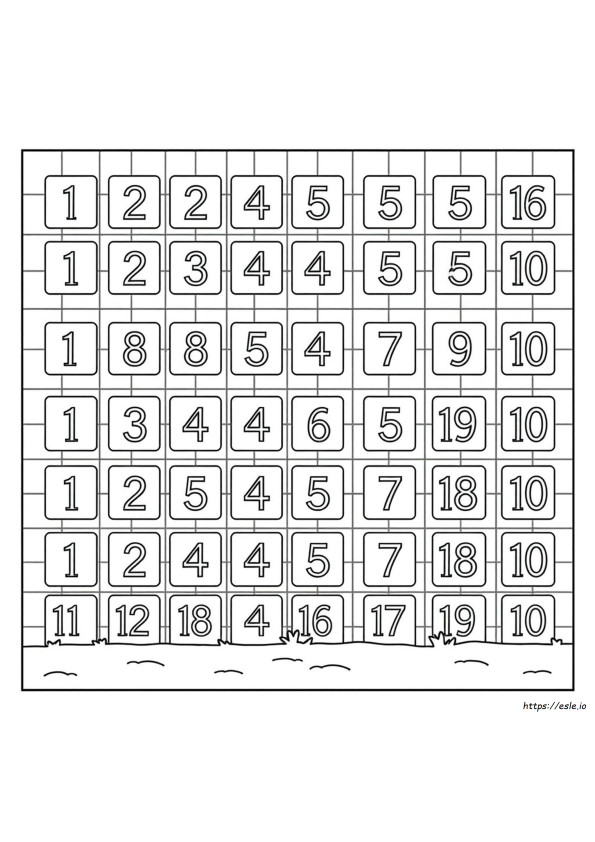 Numbers For Coloring Pages