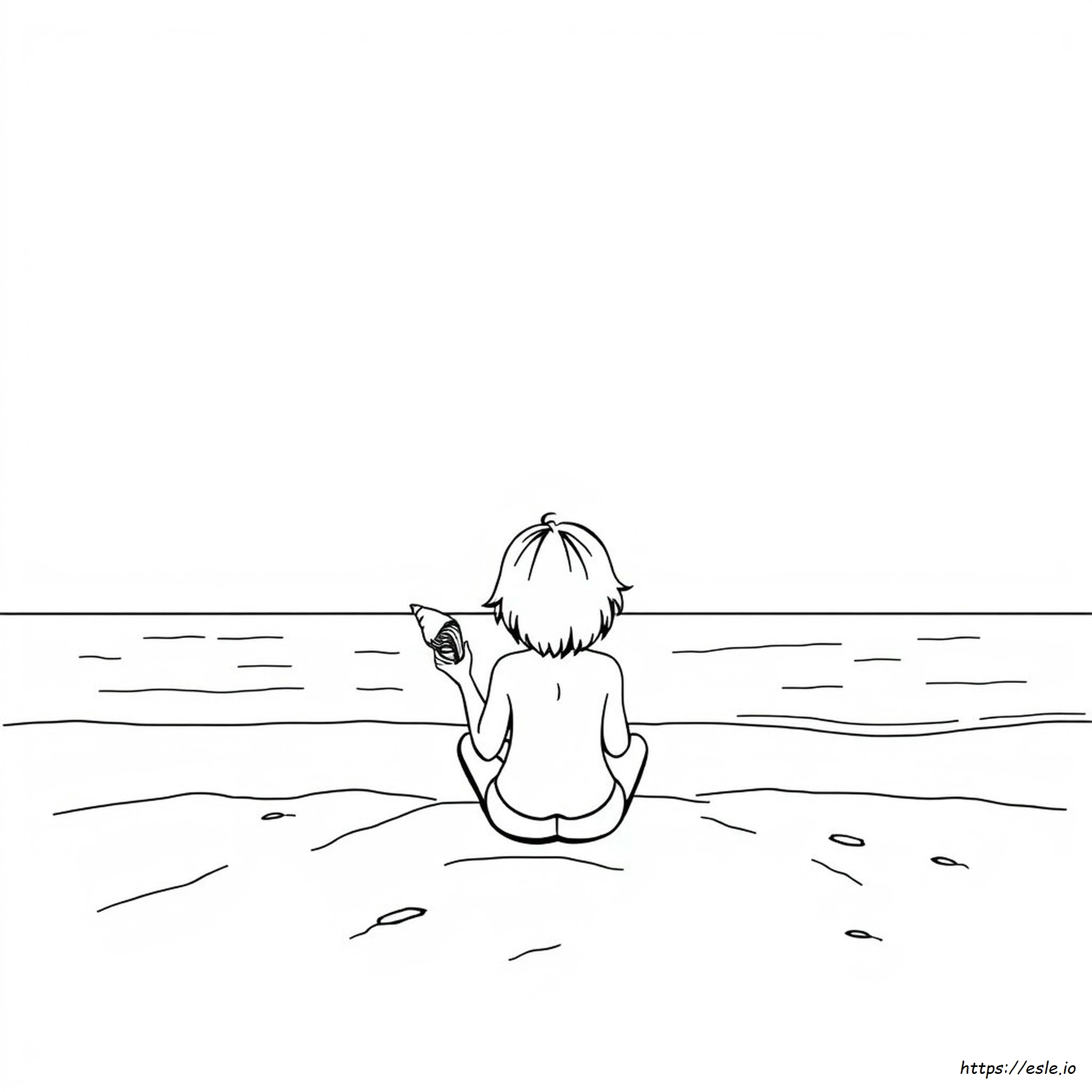 At The Beach Colouring