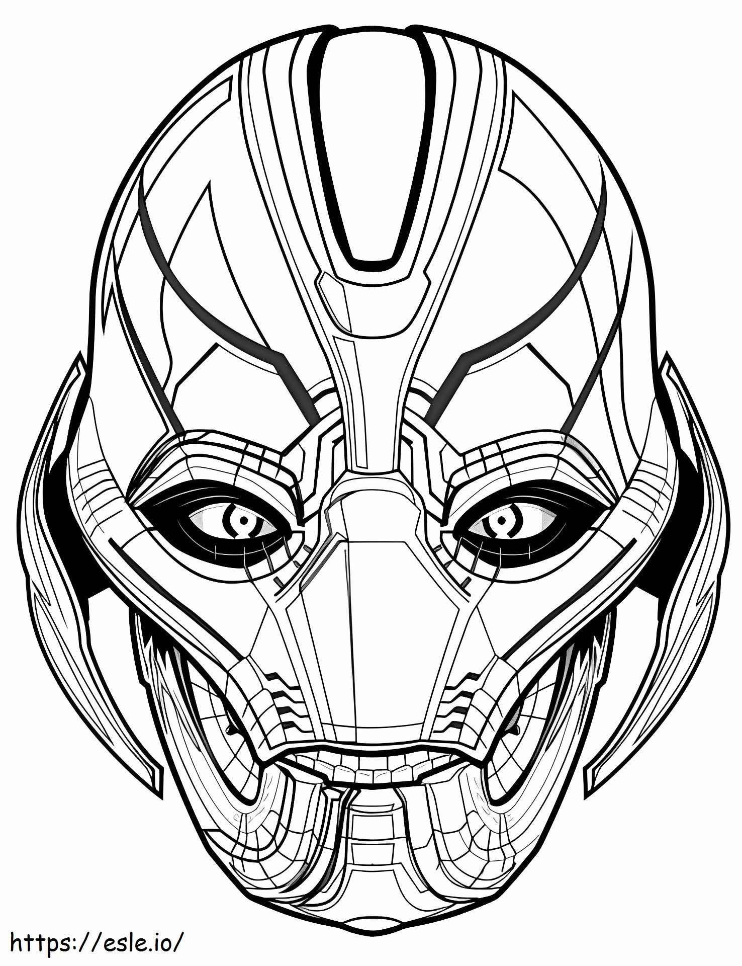 Ultron Face A4 coloring page