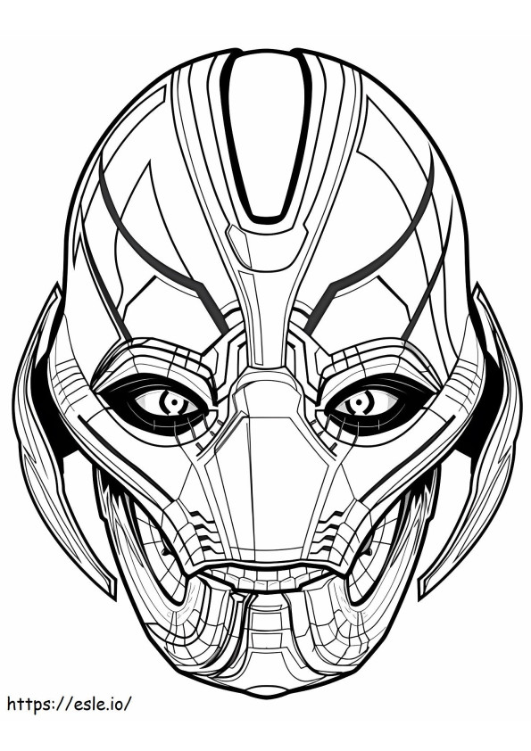  Ultron Face A4 para colorir