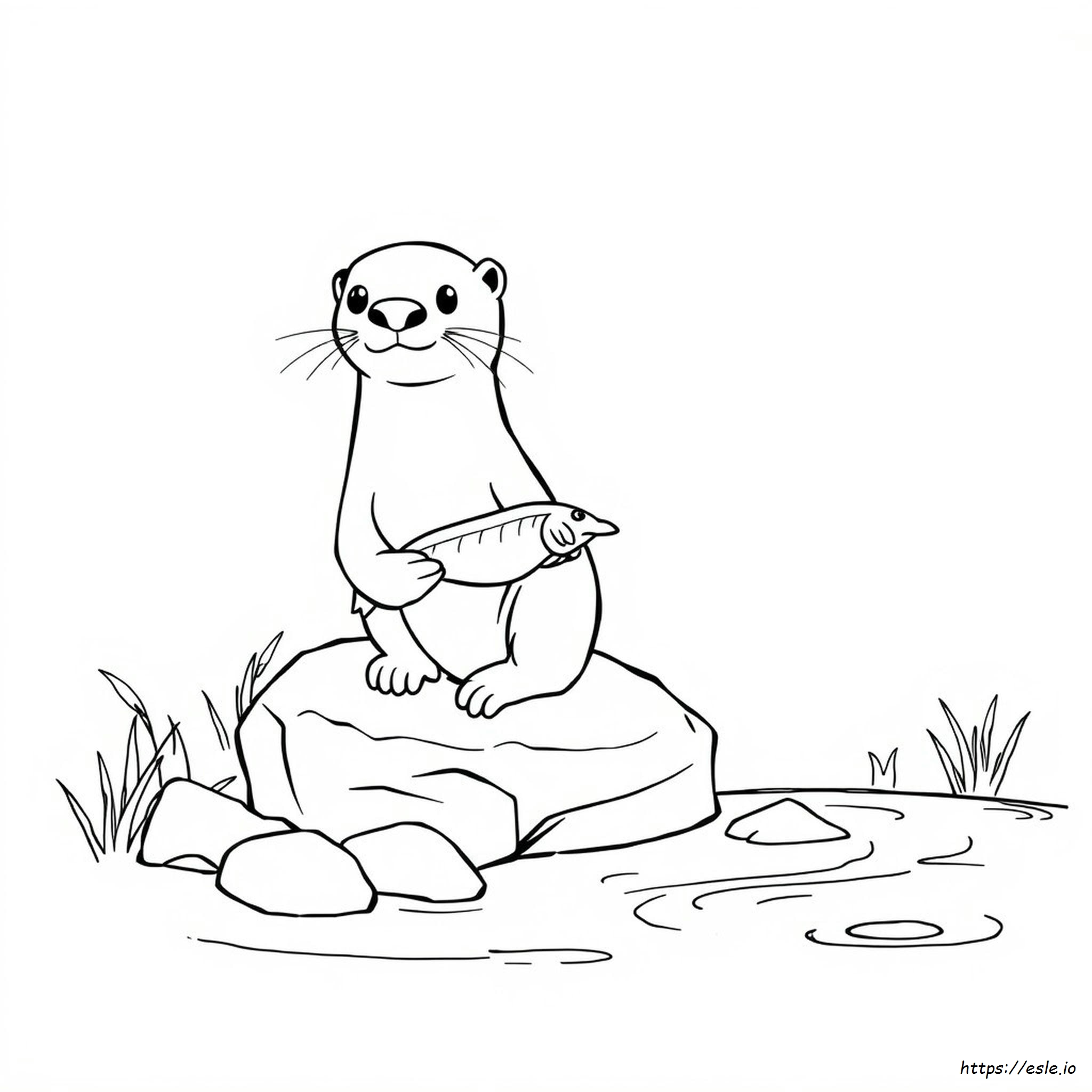 Otter Colouring In