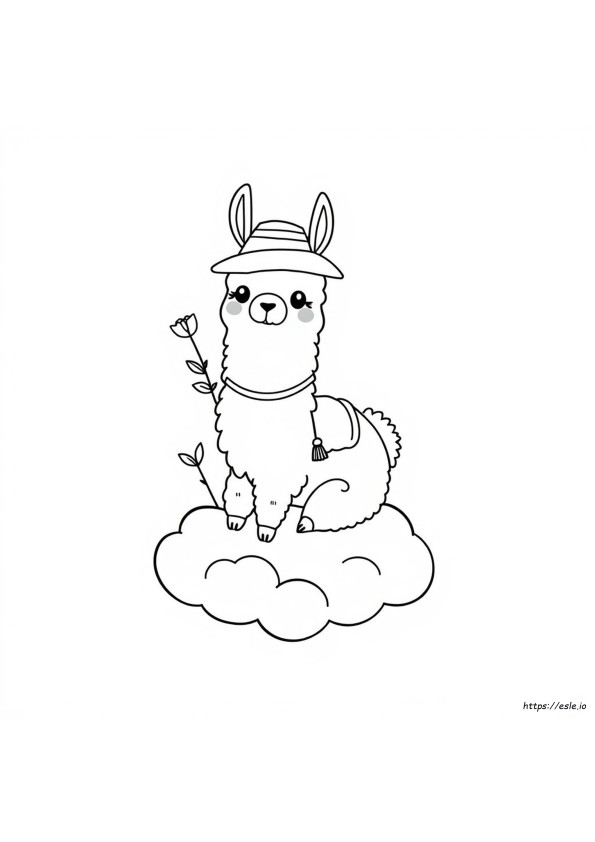 Lhamas Kawaii Para Colorir