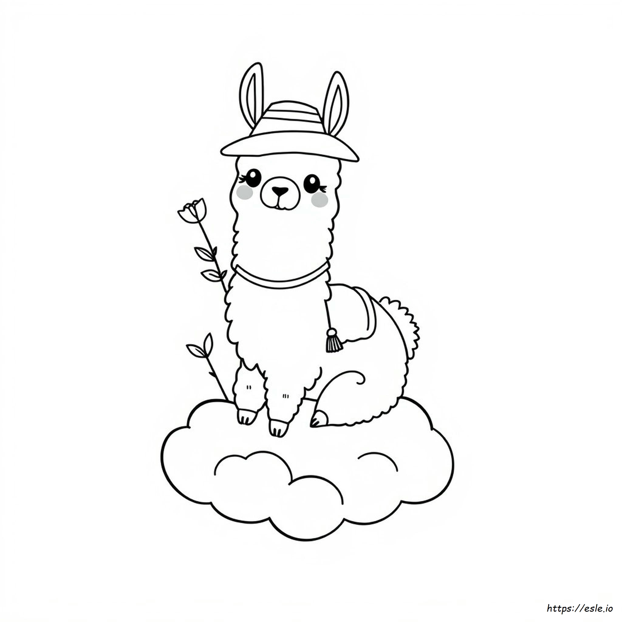 Lhamas Kawaii Para Colorir