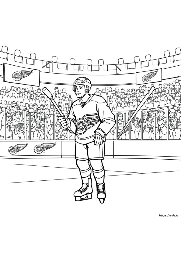 Detroit Red Wings Coloring Page