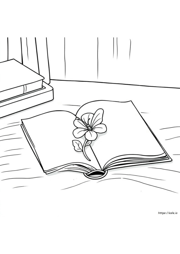 Blumen Lesezeichen Ausmalbild