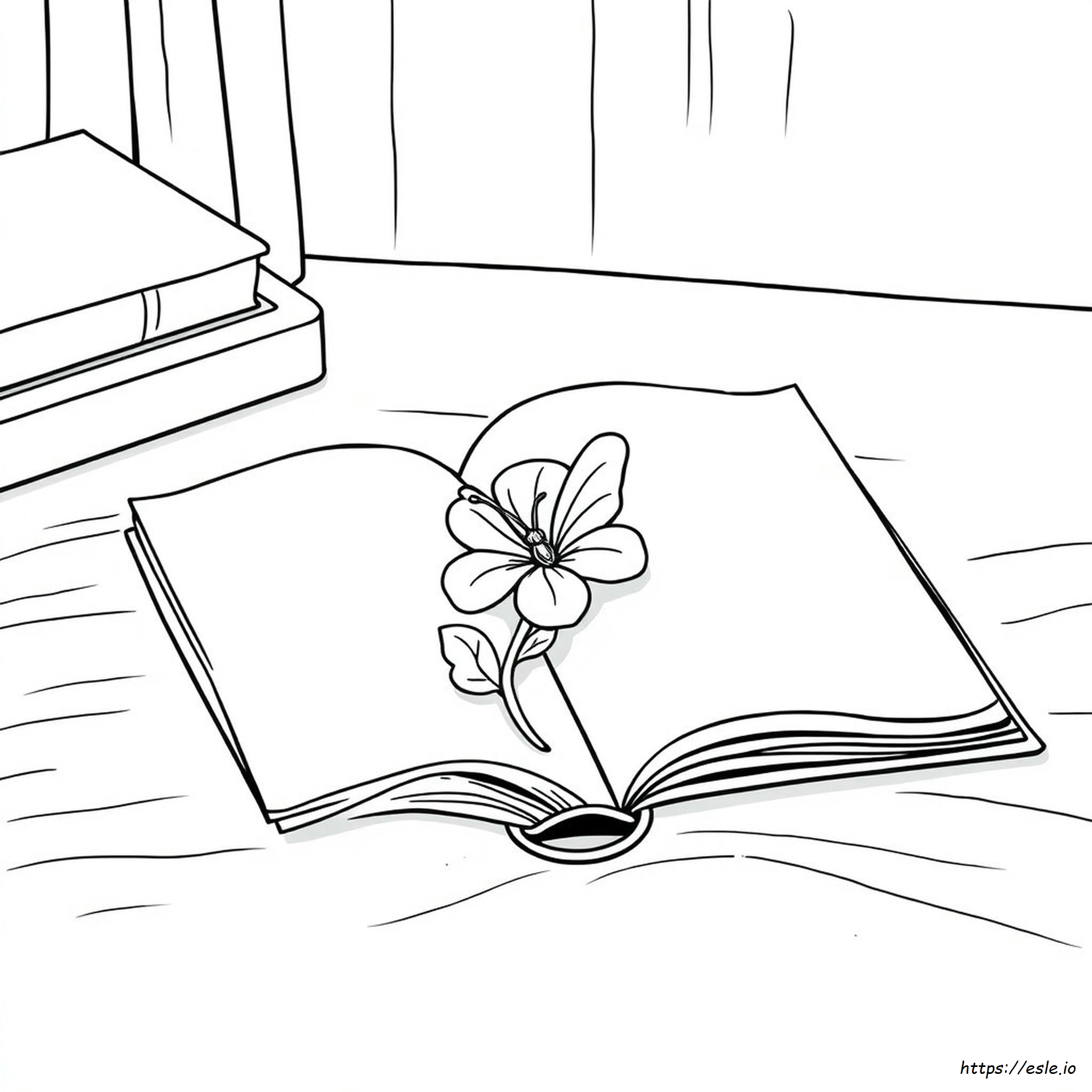 Marcapáginas De Flores Para Colorear