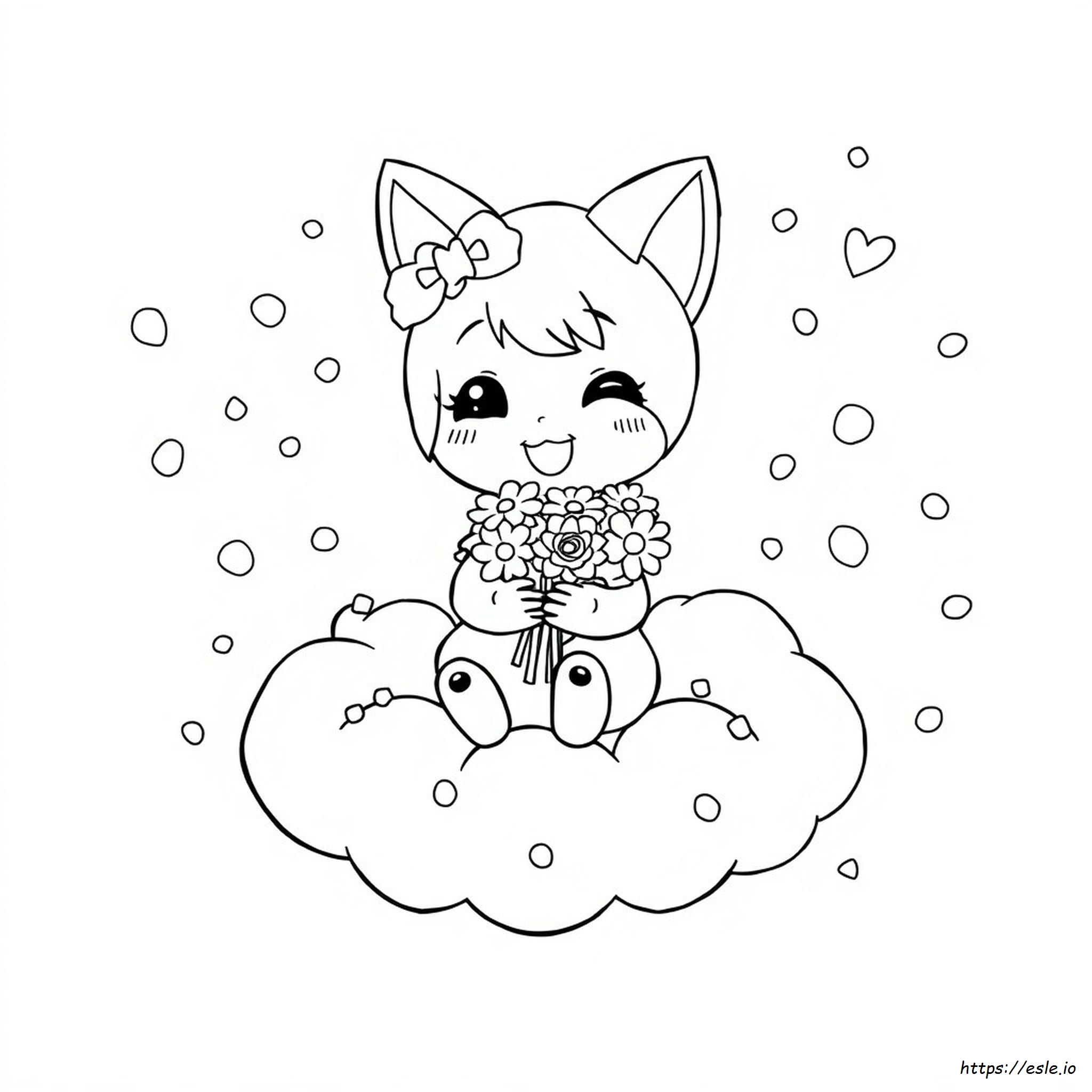 Gambar Mewarnai Kuromi Lucu